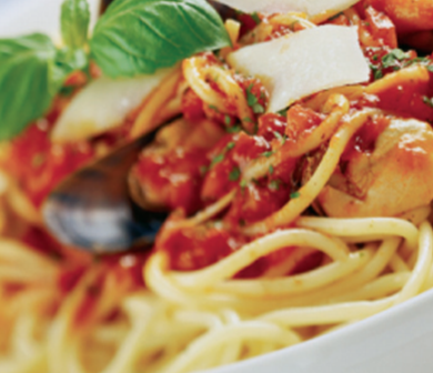 Pasta Dish with tomatoes and basil