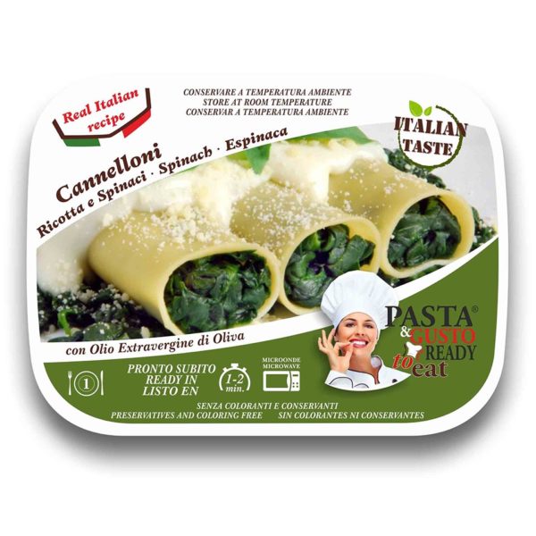Ricotta and Spinach Cannelloni Pasta Ready To Eat