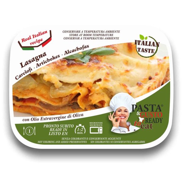 Artichoke Lasagna Cover Pasta Ready To Eat