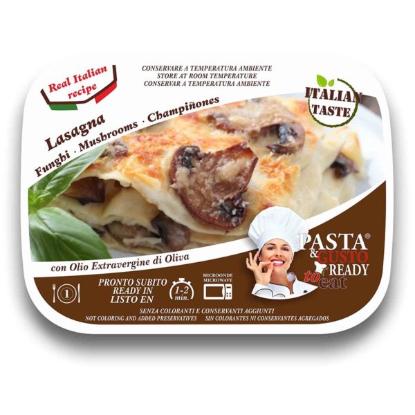 Mushrooms Lasagna Pasta Ready To Eat