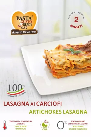 Artichokes Lasagna. Ready in just 2 minutes. www.pastareadytoeat.com