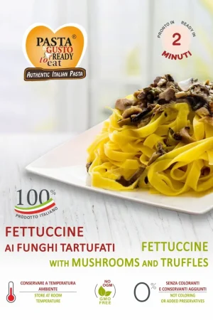 Fettuccine with Mushrooms and Truffles Ready in just 2 minutes. www.pastareadytoeat.com