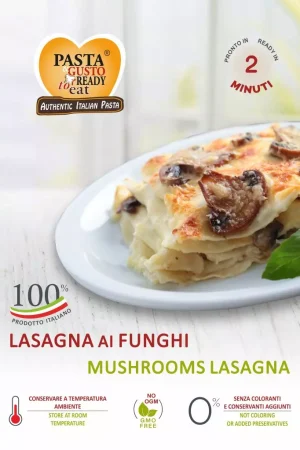 Mushrooms Lasagna. Ready in just 2 minutes. www.pastareadytoeat.com