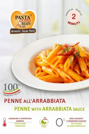 Penne with Arrabbiata Sauce. Ready in just 2 minutes. www.pastareadytoeat.com