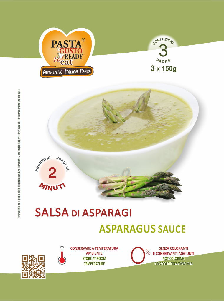 Asparagus Sauce. Ready in just 2 minutes. www.pastareadytoeat.com